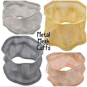 Sculptural Metal Mesh Cuffs-NWT-Boutique